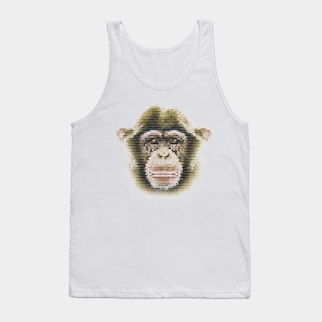 Geometric Animal Chimpanzee Tank Top by Rebus28